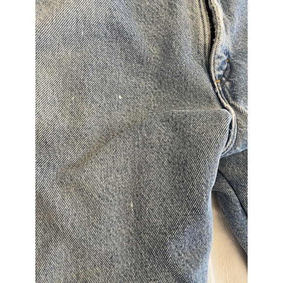 VTG LL Bean Men’s Jeans 40x30 Blue Denim Fleece Lined USA Winter Warm Distressed - Picture 7 of 14